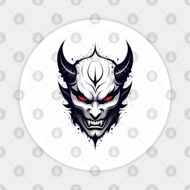 Demon Head Oni Magnet by TaevasDesign